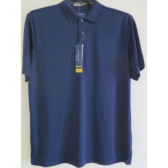 Jack Nicklaus JNKF6034OF 459 Men's Sz M Navy Blue Moisture Wicking Golf Polo - Picture 3 of 5